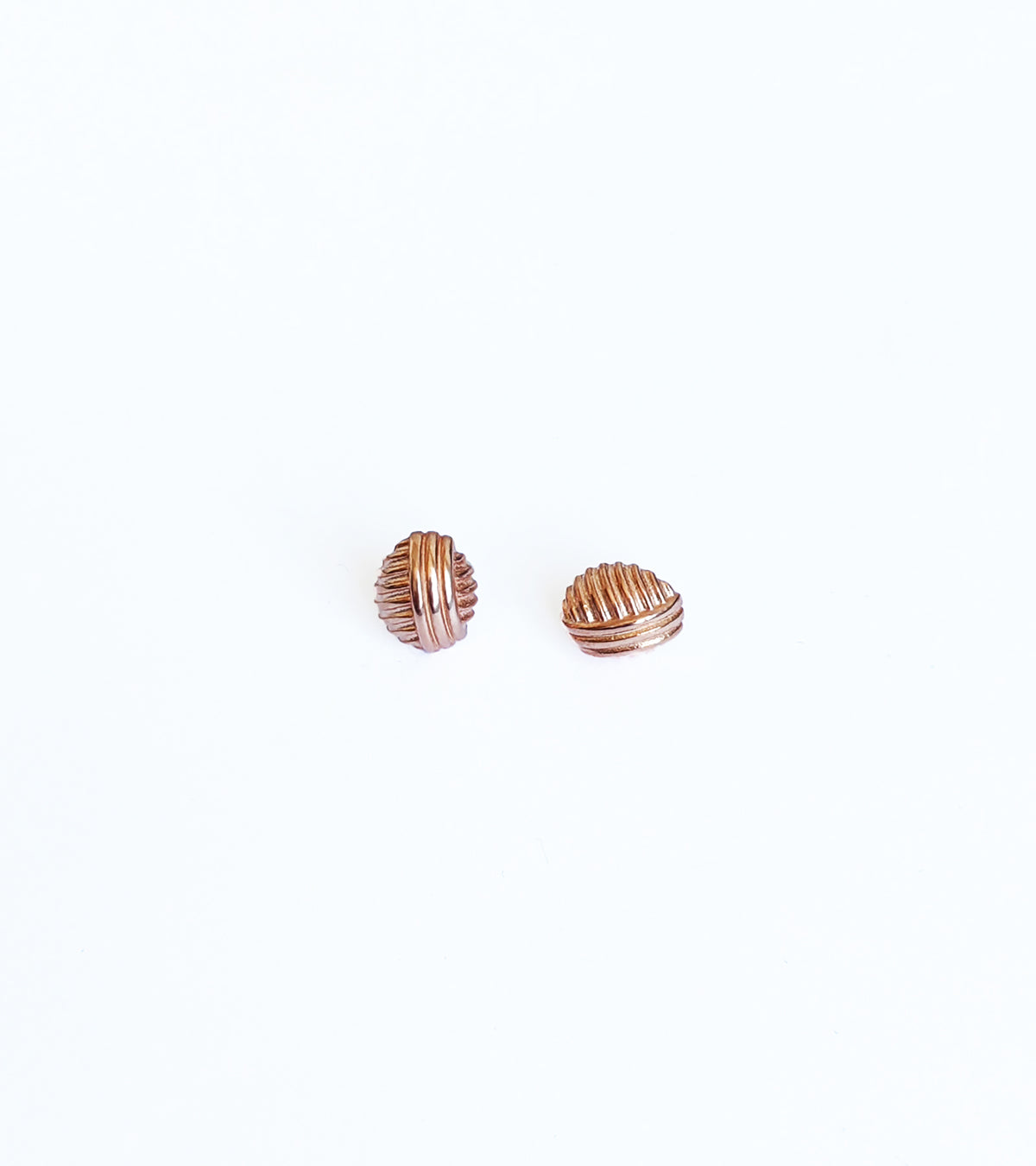 Real Sterling Silver Sea Shell Stud Earrings, Stoneless