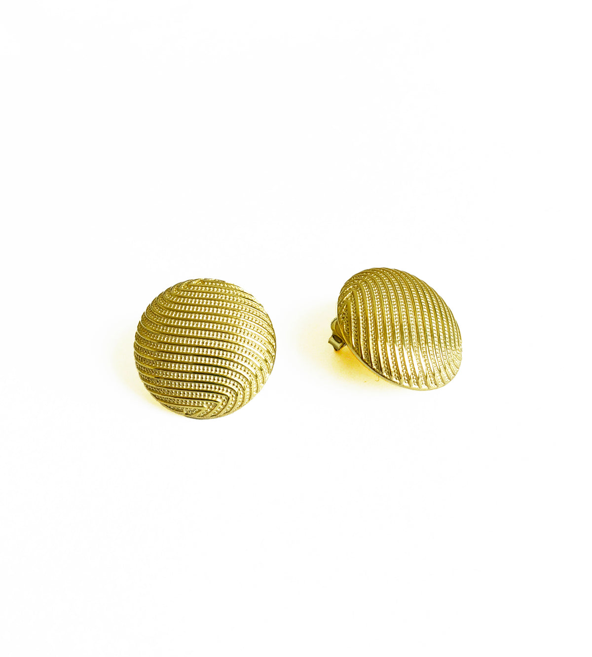 Stoneless Stud Silver Earrings, 925 Silver Button Studs