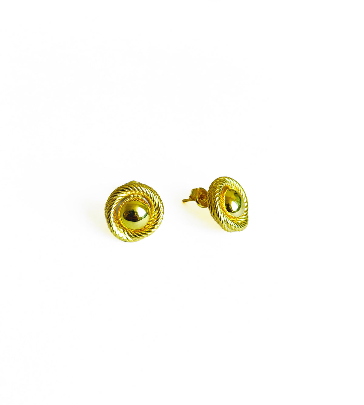 Spiral Design Stoneless Silver Earrings – Minimal Sterling Silver Modern Jewelry