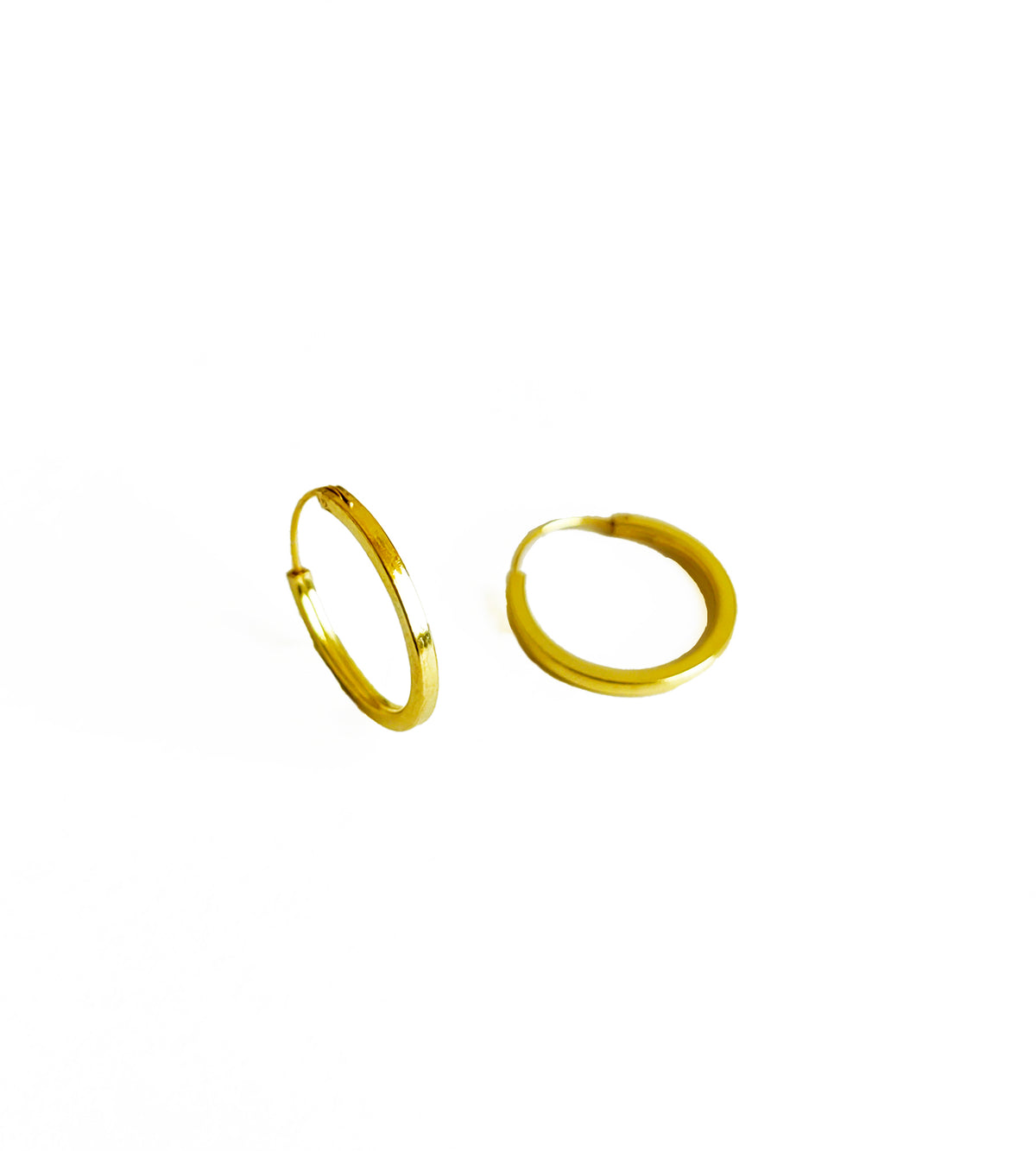 Sterling Silver Square Hoop Earrings – Thin Minimal Geometric Hoops
