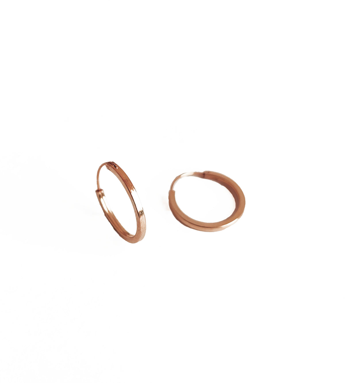 Sterling Silver Square Hoop Earrings – Thin Minimal Geometric Hoops