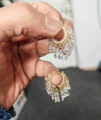 Colorful CZ Dangle Earrings – Handmade 925 Silver Statement Jewelry