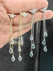 Dainty 925 Silver Drop Earrings – Handmade Chain Jewelry Gift