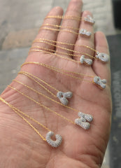 Sterling Silver Double Color Stone Necklace – Handmade Two Tone Gem Jewelry, Minimalist Gift for Women