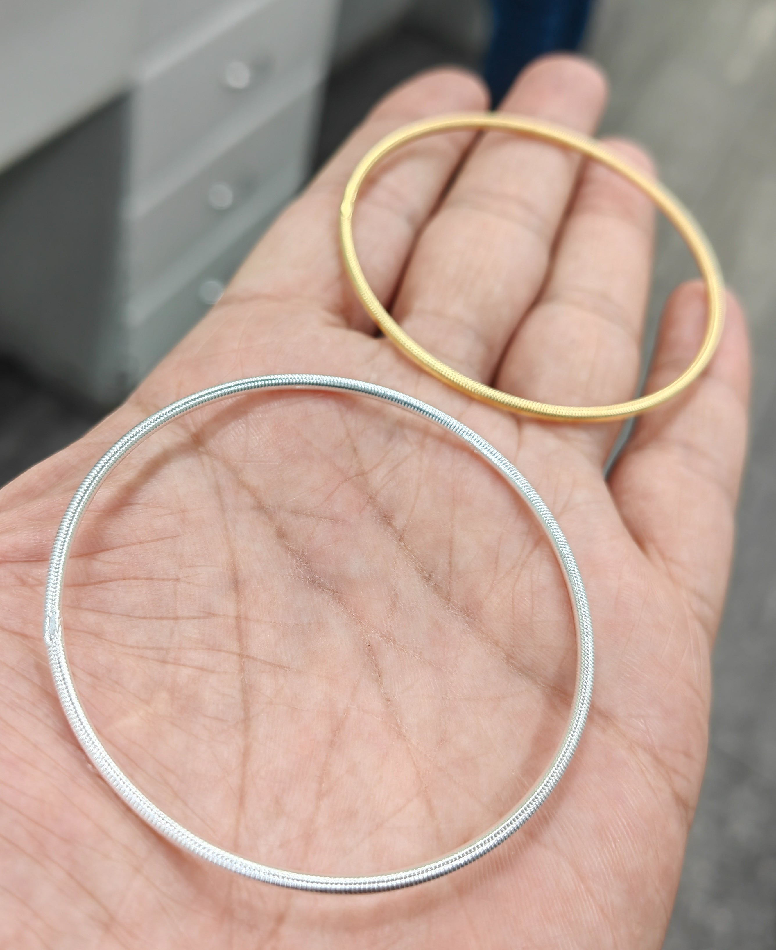 Handmade Silver Cuff Bangle – 925 Sterling Silver Open Bracelet, Everyday Elegant Jewelry for Women