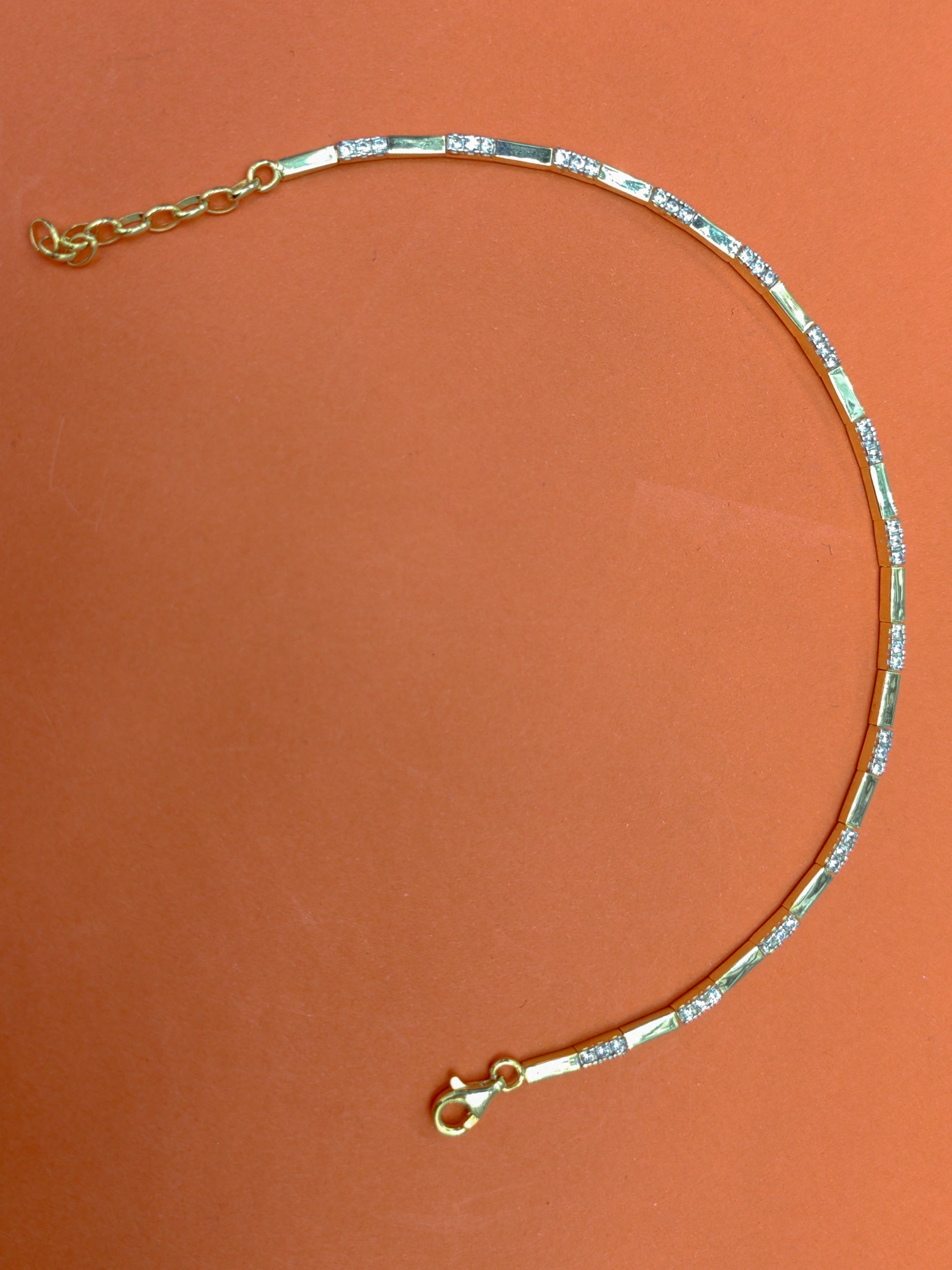 Cubic Zirconia Sterling Silver Shiny Bracelet – Dainty Everyday Jewelry Gift