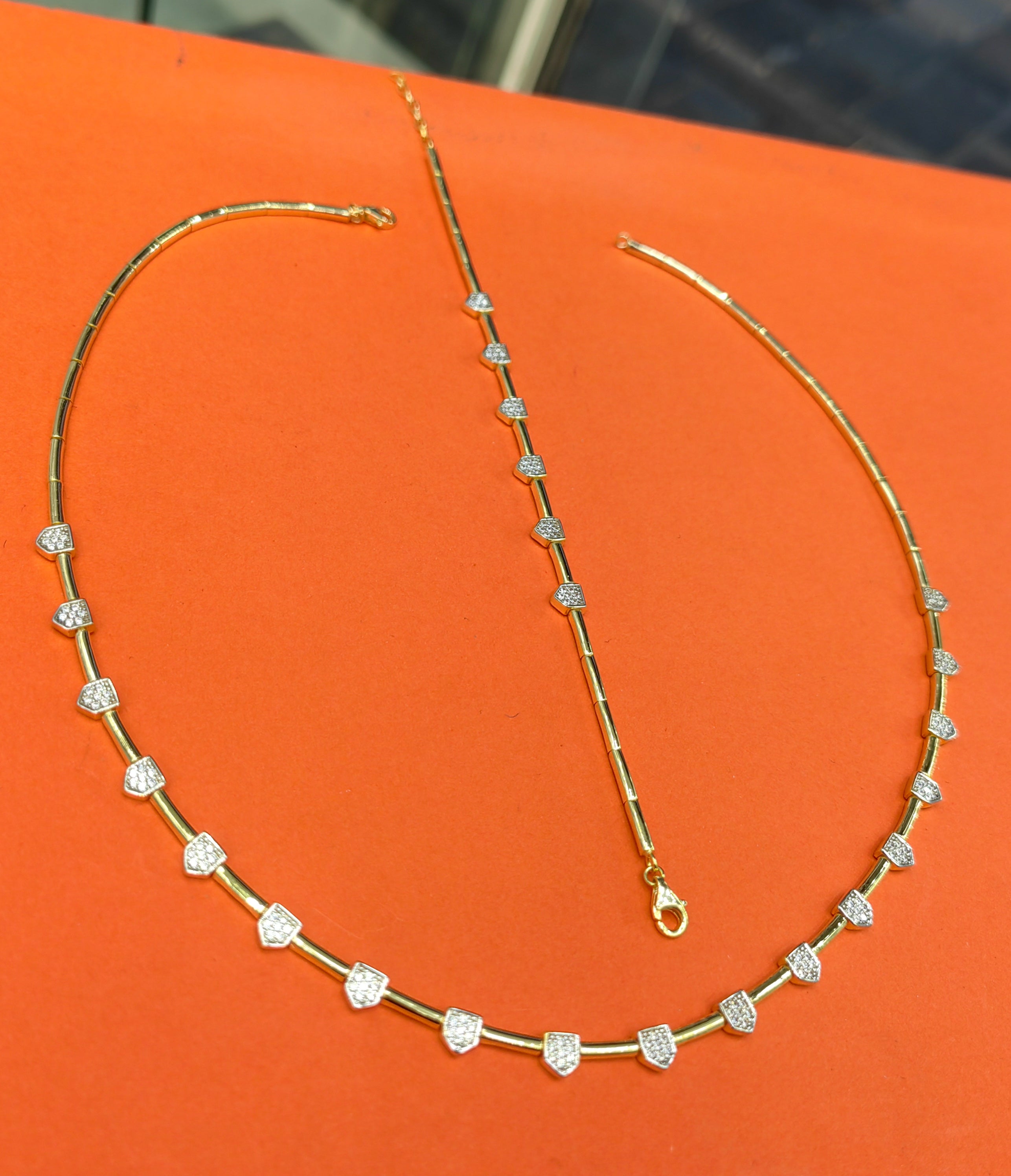 Sterling Silver Cubic Zirconia Jewelry Set – Necklace and Bracelet Gift for Her