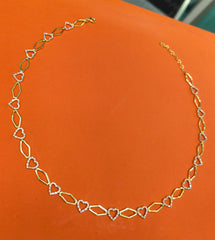 Dainty Sterling Silver Heart Necklace and Bracelet– Minimal Romantic Gift