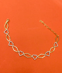 Dainty Sterling Silver Heart Necklace and Bracelet– Minimal Romantic Gift