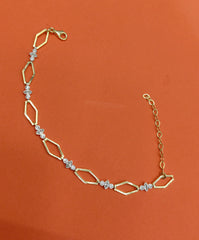 Sterling Silver White Stone Shine Bracelet – Simple Elegant Design