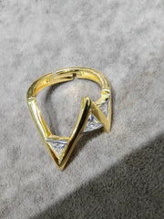 Adjustable Sterling Silver Zircon Ring – Minimalist Sparkling Jewelry