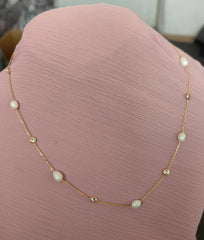 Sterling Silver Pearl Necklace – Dainty Freshwater Pearl Chain