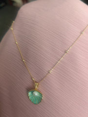 Multicolor Oyster Shell Sterling Silver Necklace