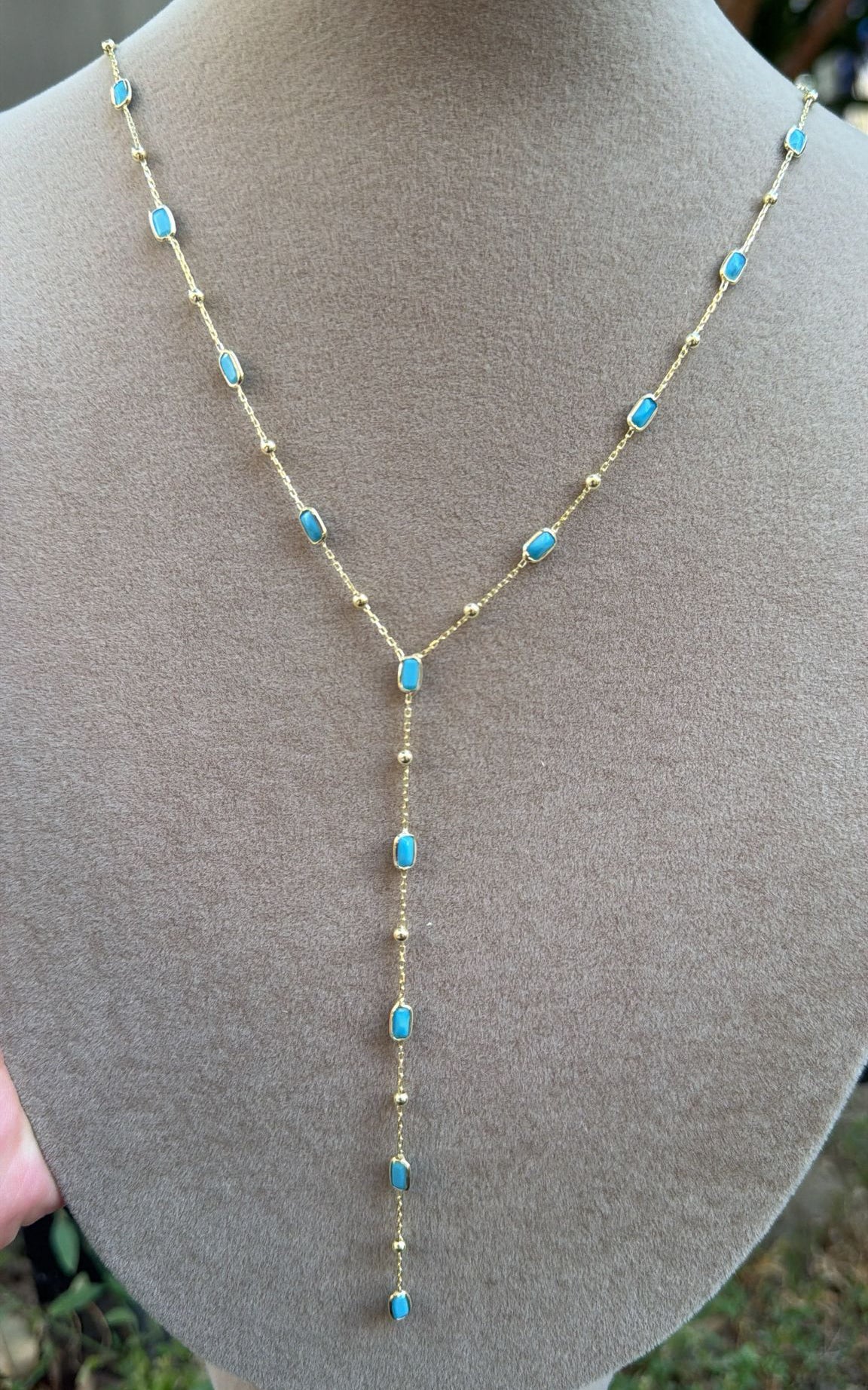 Multi-Strand Y Shaped Necklace - 925 Silver Cubic Zirconia Drop Necklace Gold Plated