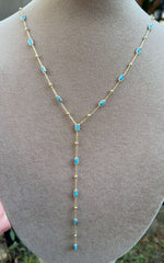 Multi-Strand Y Shaped Necklace - 925 Silver Cubic Zirconia Drop Necklace Gold Plated