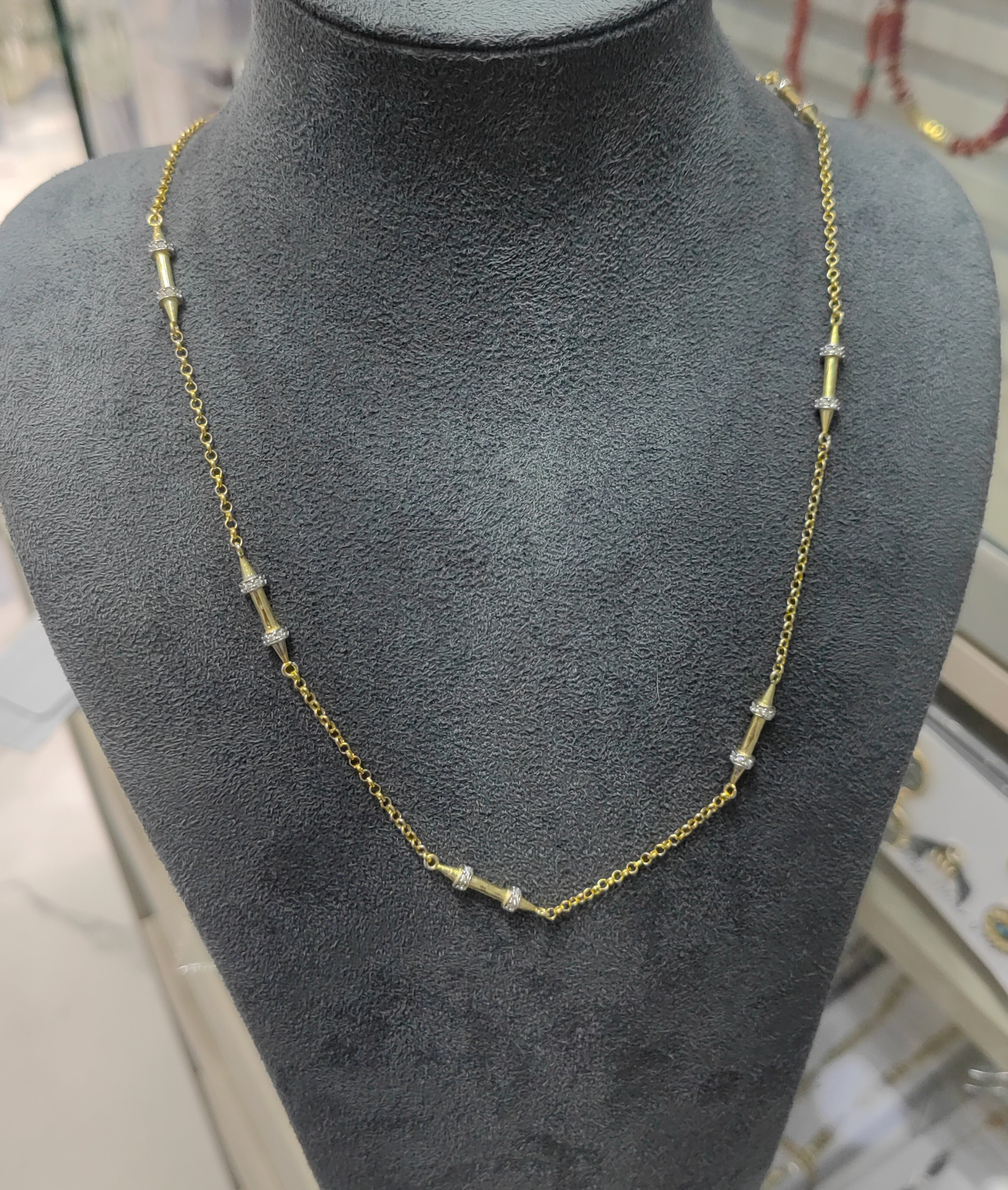 925 Sterling Silver Gold Plated Necklace - Layered Zircon Heart & Pearl Hamsa Pendant Set