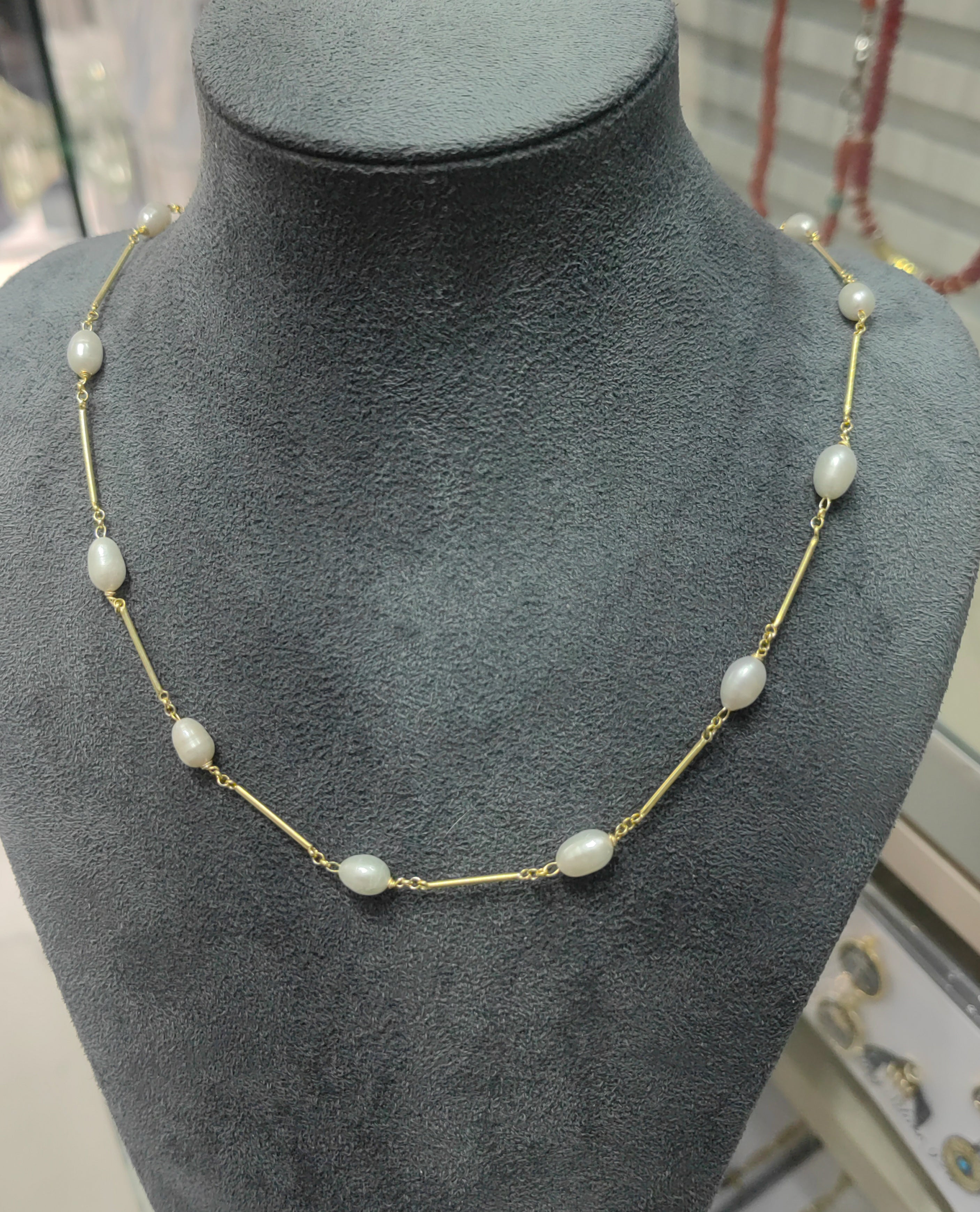 Multi-Strand 925 Sterling Silver Necklace with Zircon Stones and Green Teardrop Pendant