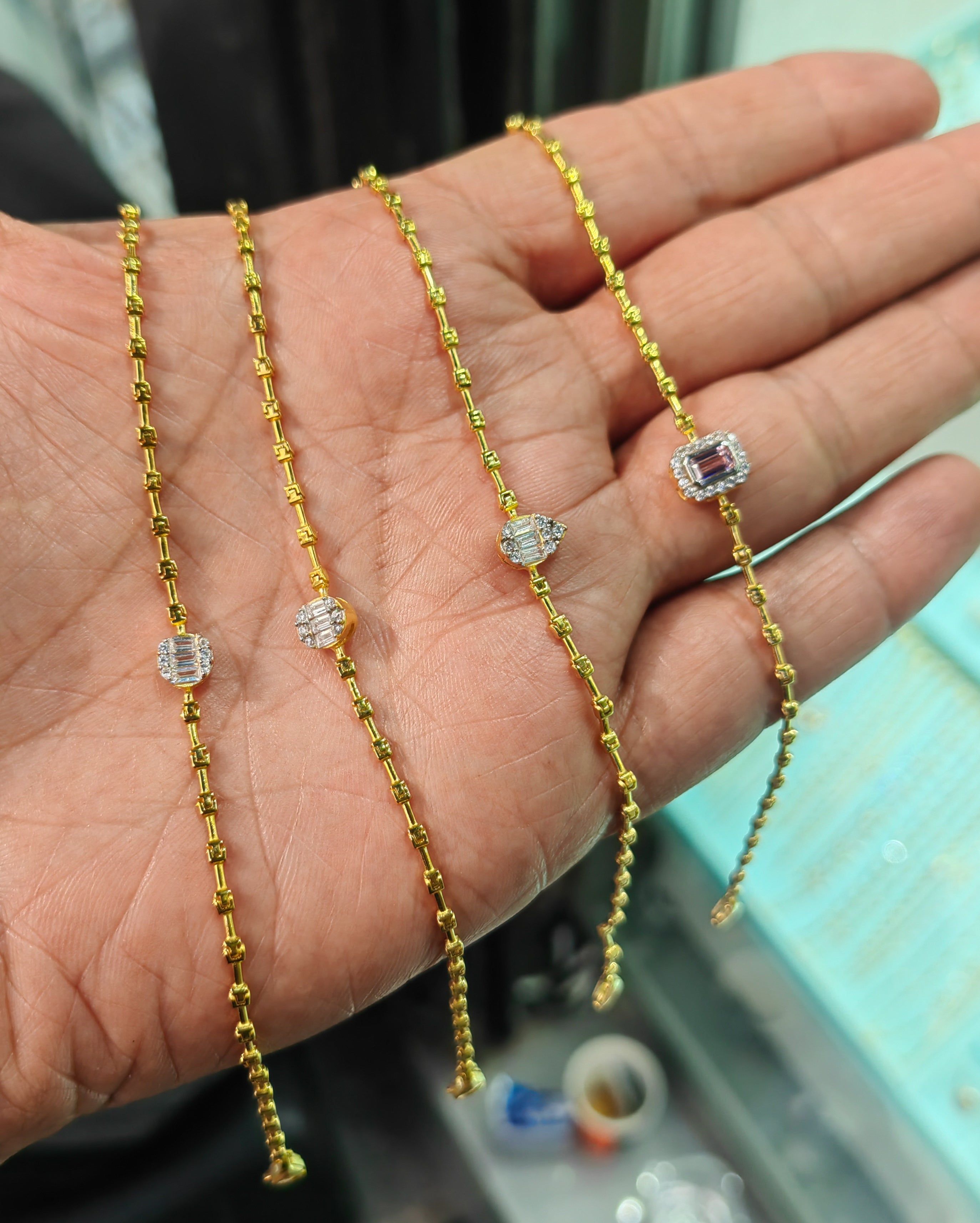 Delicate 925 Sterling Silver Bracelet with Cubic Zirconia | Handcrafted Gold Bracelet