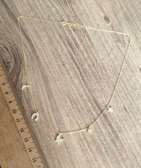 Dangling Silver Luck Necklace, Sweet and Simple Shamrock for Good Luck, wedding gifts, bridesmaid gifts, birthday gifts, gift ideas