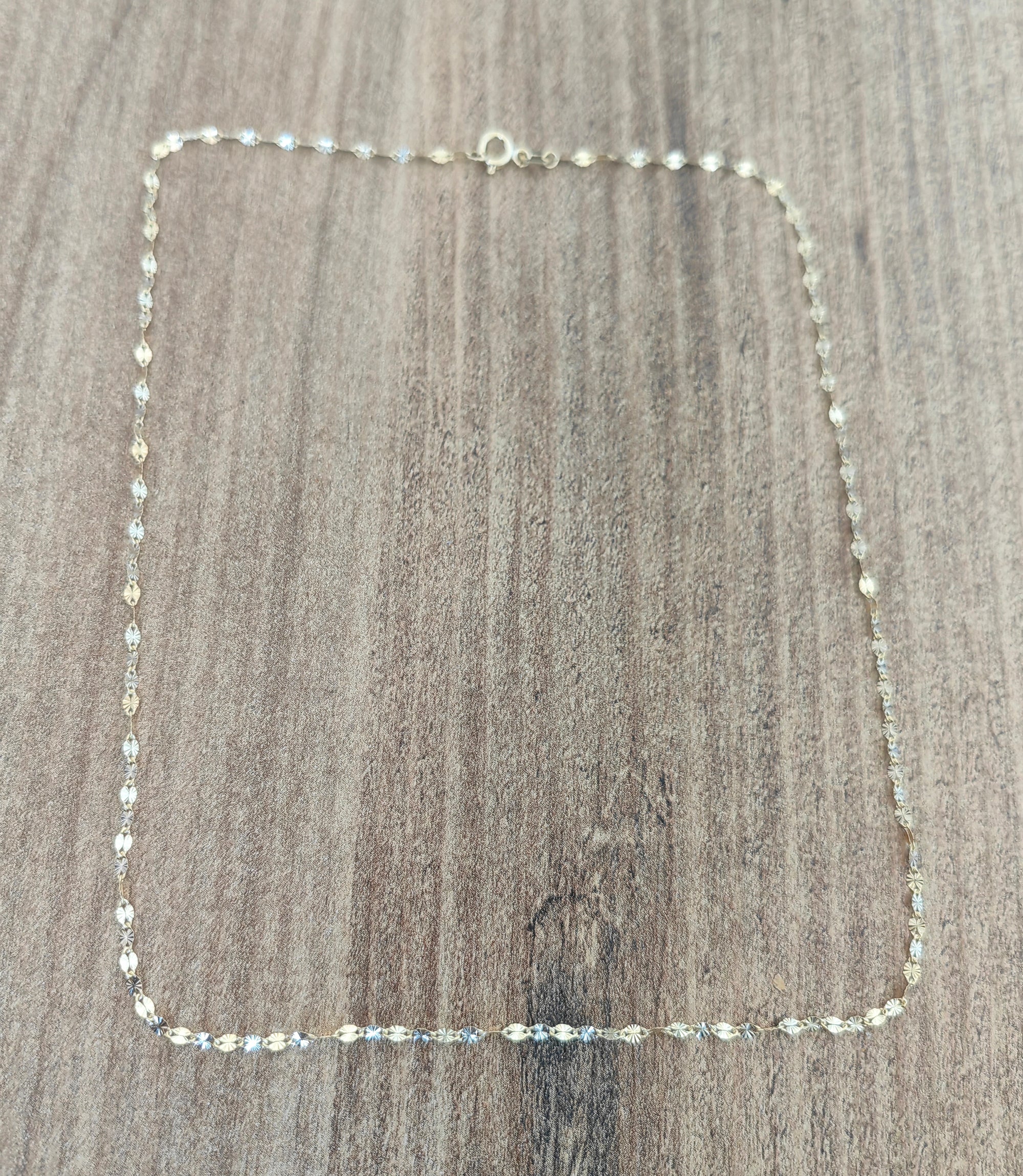 14K Solid Gold Crushed Forzentina Necklace, 585 Real Gold Chain for Men & Women, 1.80 mm Elegant Jewelry