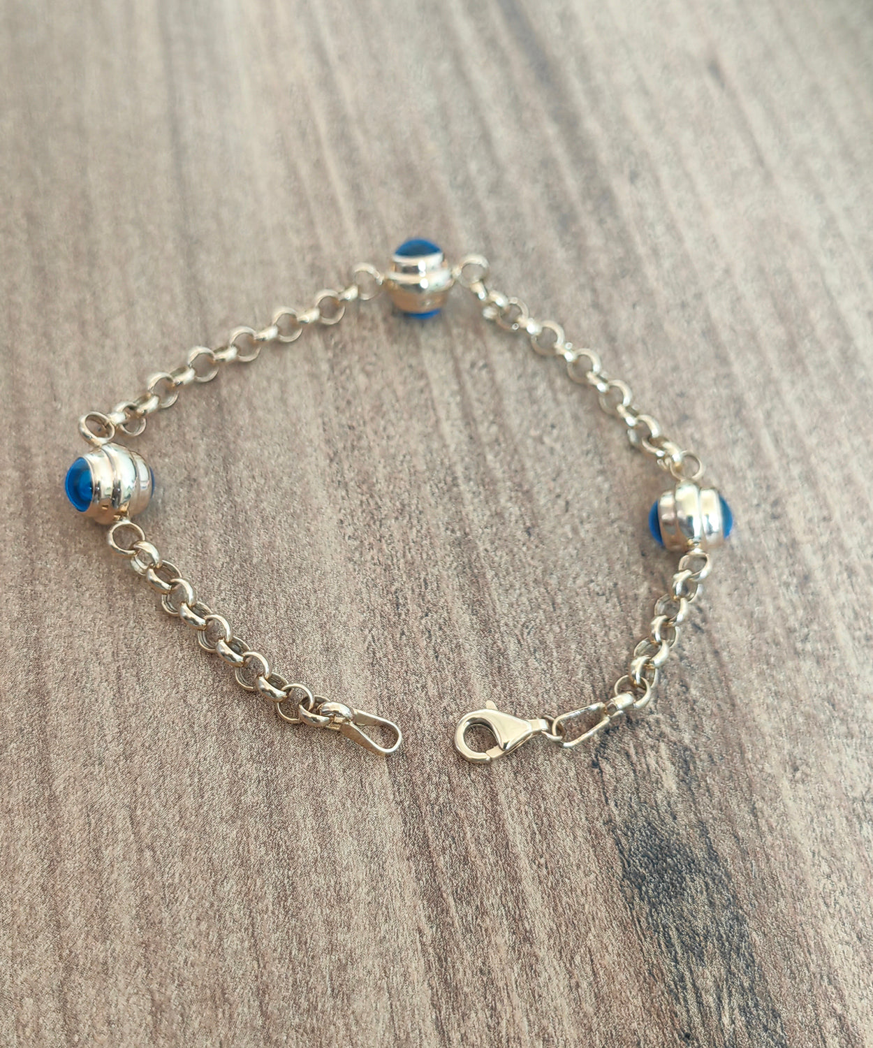 14K Solid Gold Evil Eye Bracelet – Dainty Protection Jewelry for Women