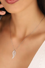 925 Sterling Silver Angel Wing Necklace, Sympathy Bereavement Gift, Memorial Jewelry