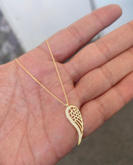 925 Sterling Silver Angel Wing Necklace, Sympathy Bereavement Gift, Memorial Jewelry