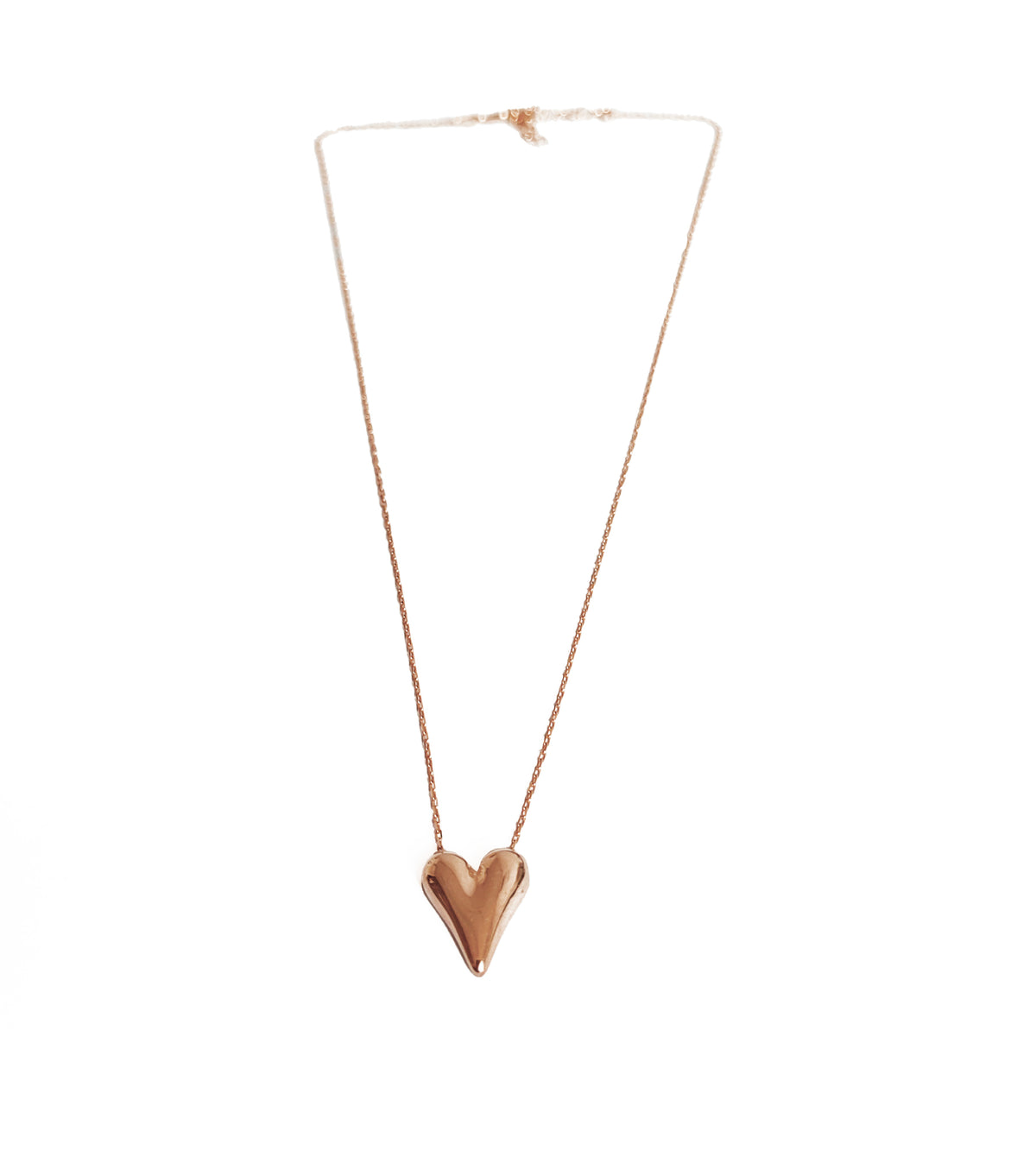 Stoneless Silver Heart Necklace, Minimalist Necklace, Gift Heart Necklace