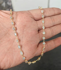 925 Silver Multi-Stone Necklace – Cubic Zirconia Sparkle Jewelry Gift for Women