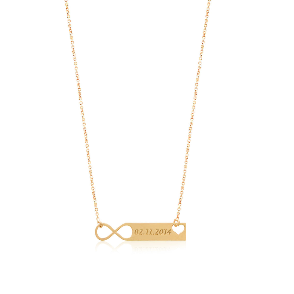 Custom Significant Day Necklace – Sterling Silver Infinity Love Gift