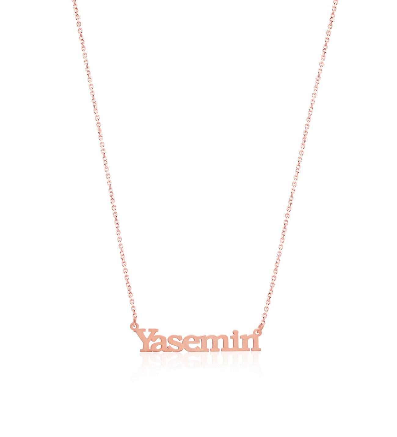 Plain Written Silver Plate Personalized Necklace