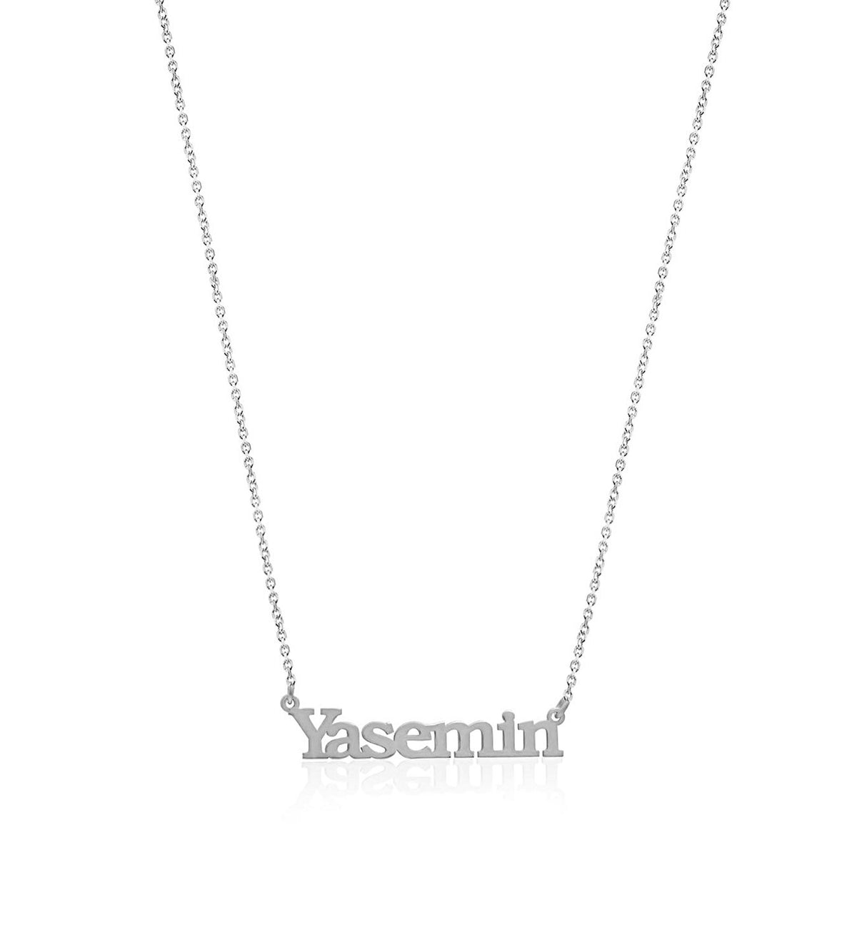 Plain Written Silver Plate Personalized Necklace