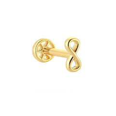 Gemless Infinity 14K Gold Tragus Piercing
