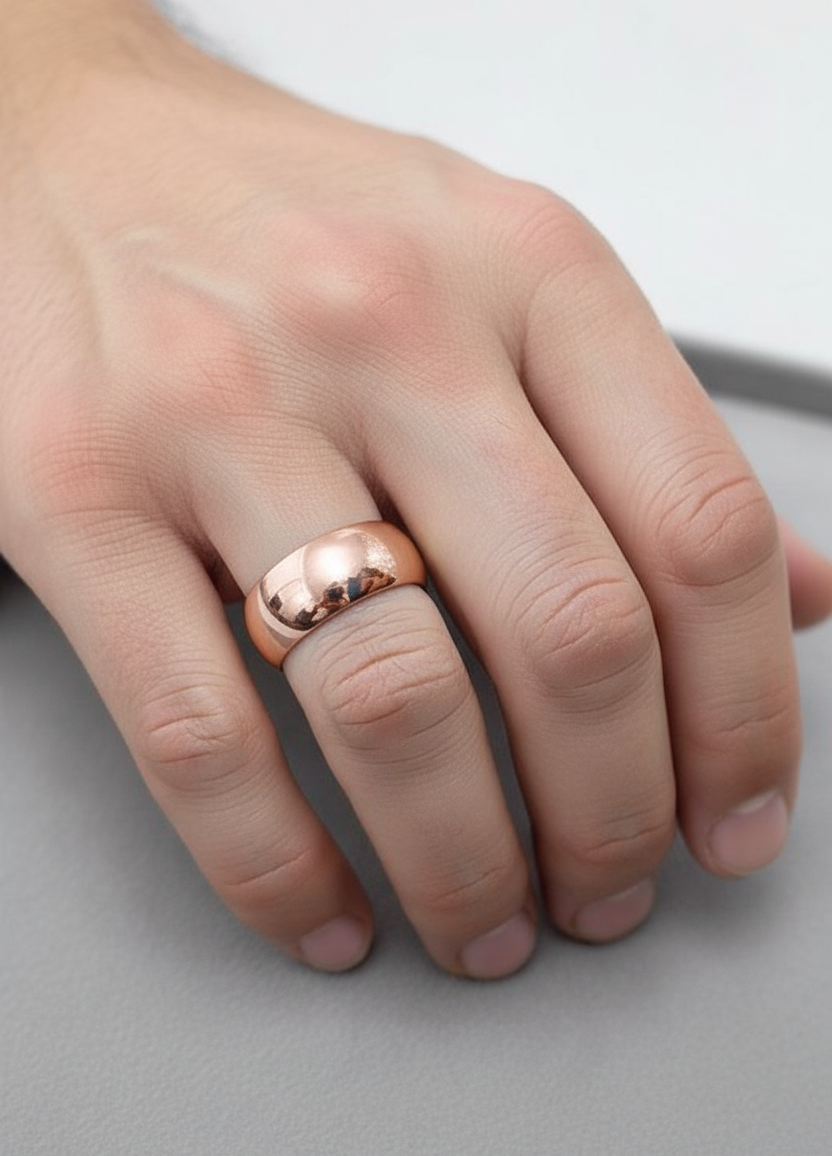 Silver Men's Wedding Band Ring – Flat Surface Classic 925 Sterling Ring