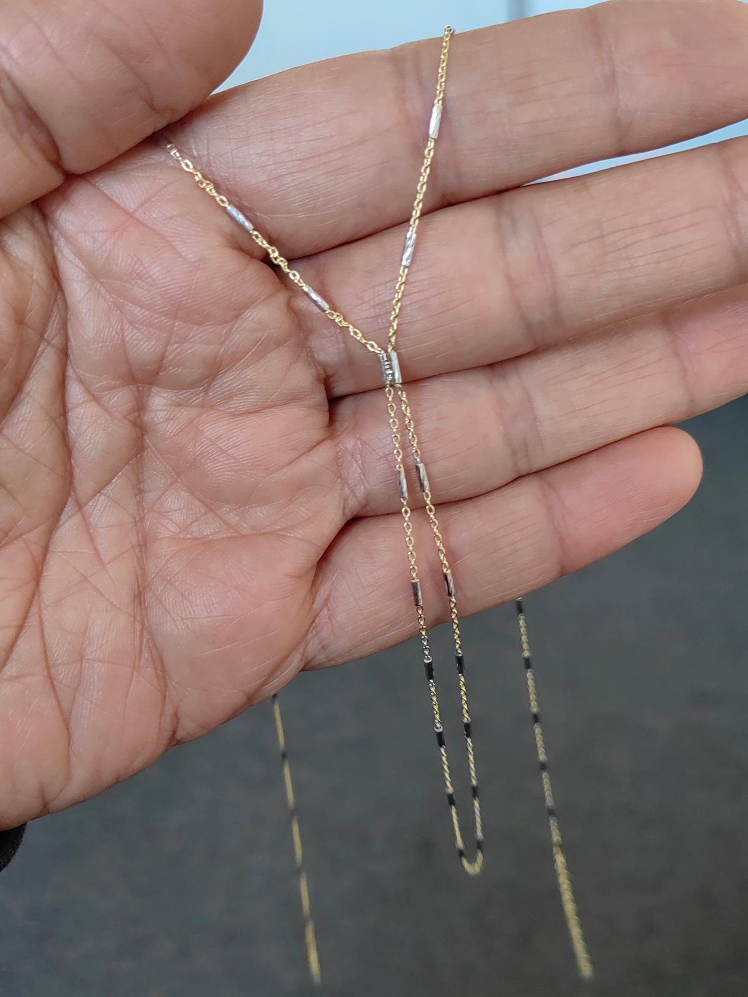 Elegant Sterling Silver Slave Bracelet – Thin Hand Chain with Stripe Pattern, No Gemstone
