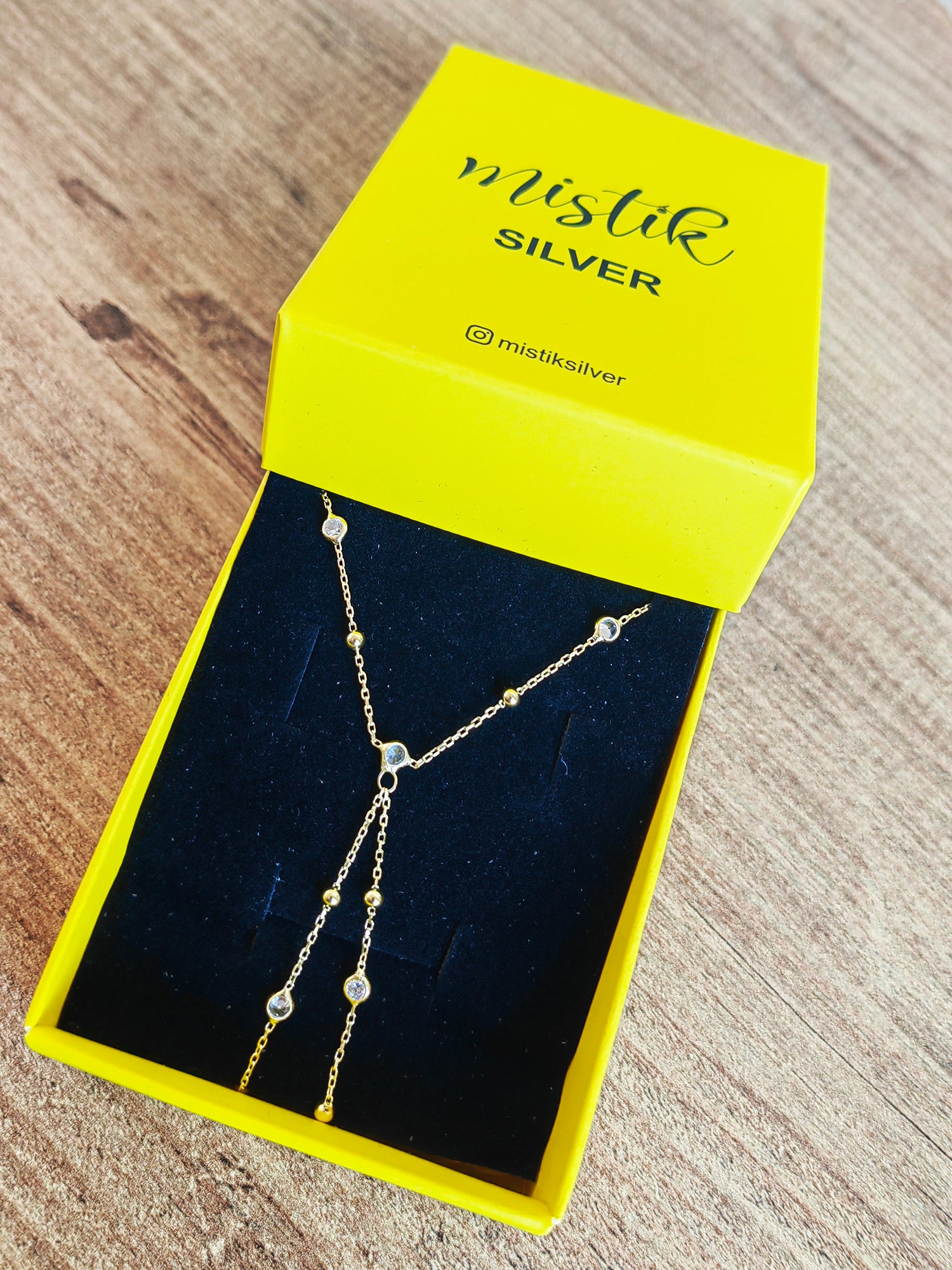 Beaded Chain and Gemstone Silver Slave Bracelet – Trendy Hand Chain Jewelry turkish gold jewelry wholesale шахмаран браслет
