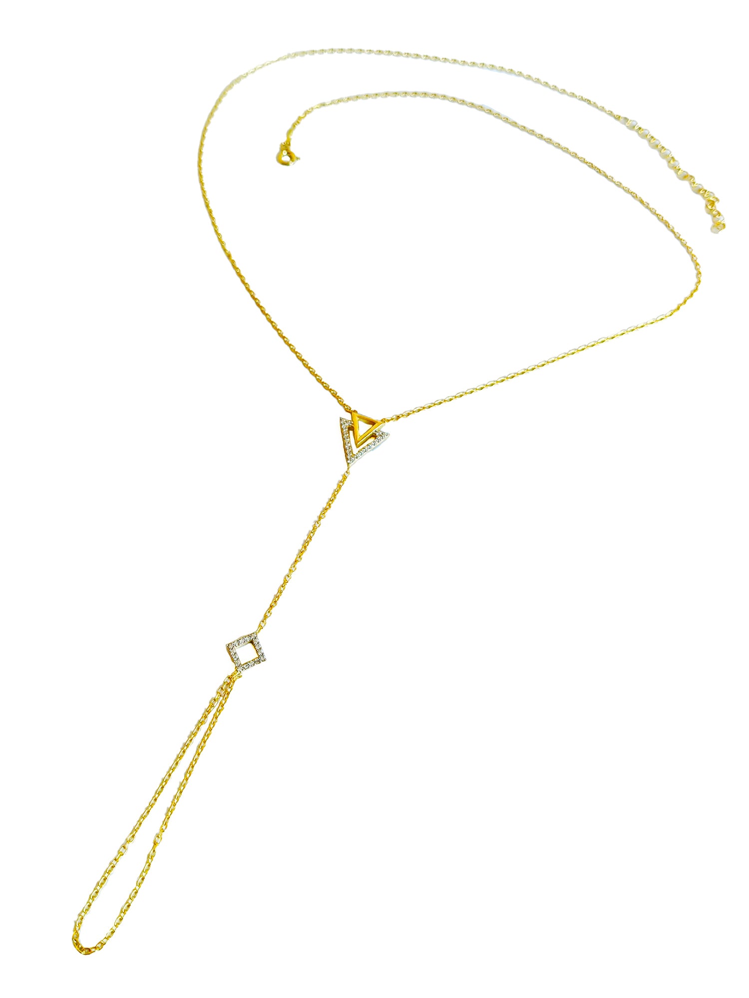 Handmade 925 Sterling Silver Hand Chain – White Zircon Shahmaran Bracelet, Adjustable Dainty Jewelry