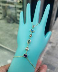 Handmade 925 Silver Hand Chain – Colorful CZ Stones, Elegant Women’s Accessory