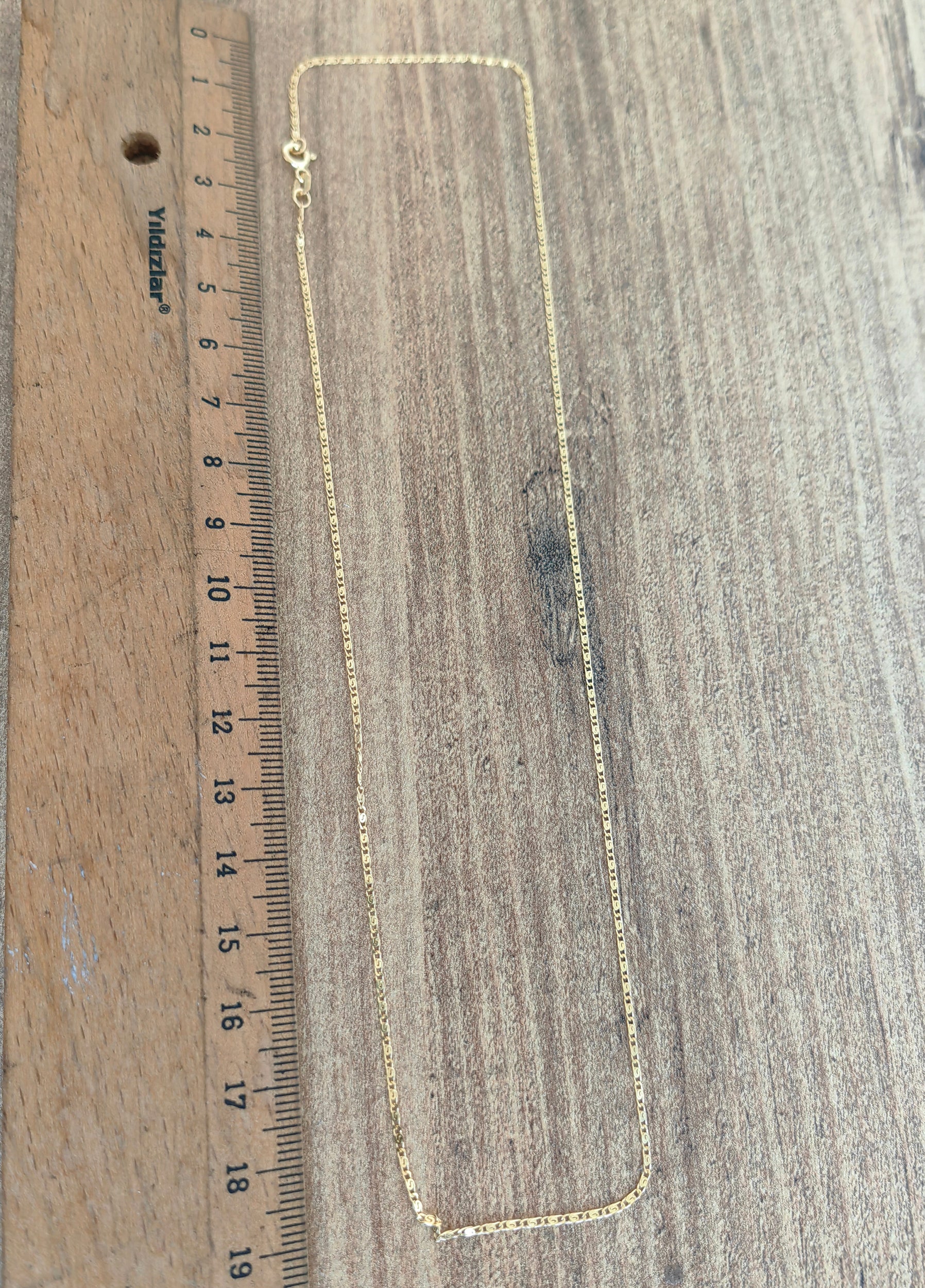 14K Solid Gold Espanzer Chain Necklace (1.07mm) - Elegant Fine Jewelry Gift for Her – Dainty Real Gold Everyday Jewelry - Delicate Luxury