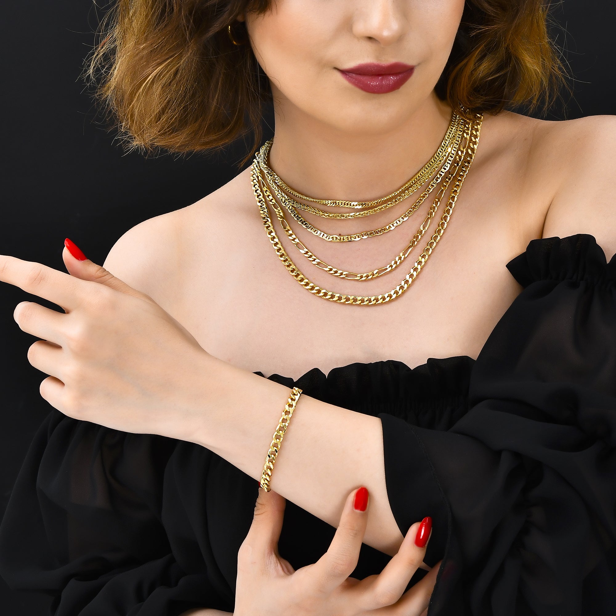 Miami Cuban Link Chain Necklace 0.84mm to 4.2 mm Inches Real 14K Yellow Gold