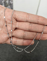 سلسلة زاوية مكسورة فضية من الساهمران