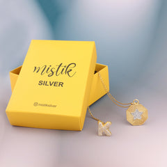 Elegant 925 Silver Drop Necklace for Women