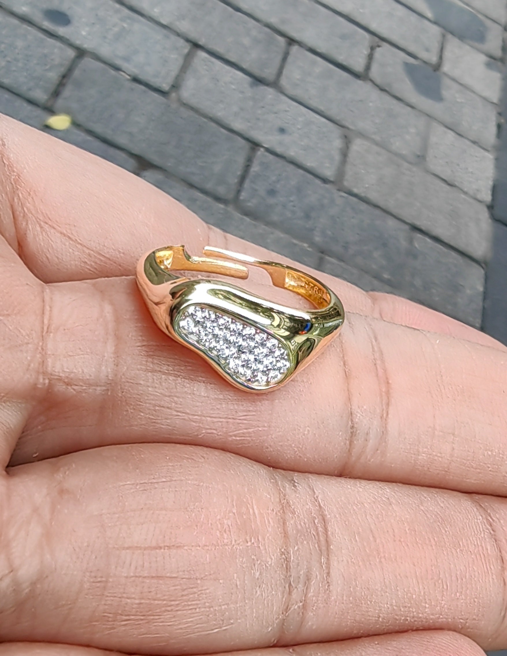 White Cubic Zirconia Sterling Silver Ring