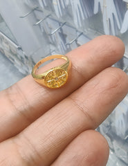 Compass of the Confident – 925 Sterling Silver CZ Pave Starburst Signet Ring, Chunky Gold Celestial Statement Ring in Yellow Gold · Rose Gold · Rhodium