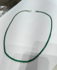 Multicolor Cubic Zirconia Tennis Necklace in 925 Sterling Silver