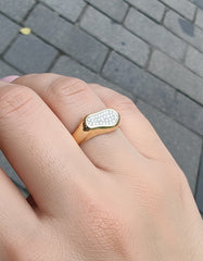 White Cubic Zirconia Sterling Silver Ring