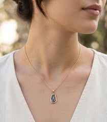 Authentic Two Tone Black Enamel Sterling Silver Medallion Necklace – Handmade Oxidized Coin Pendant, Vintage Boho Artisan Jewelry Gift