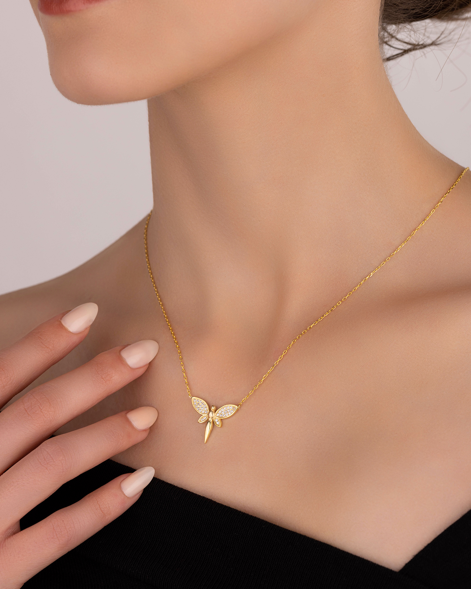 14K Gold Filled Angel Necklace – Guardian Angel Necklace – Dainty